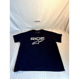 Alpine Star Graphic Shirt Mens XL Blue Graphic Short Sleeve T-Shirt